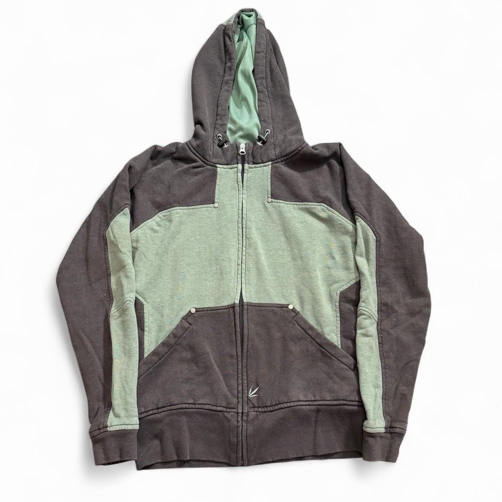 Nibus Clothing Hemp Full Zip Hoodie Men's Size Medium Skate Surf Retro Goth